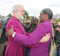 Archbishop Rowan and the Rt Revd James Tengatenga, Bishop of Southern Malawi