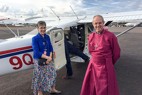 Archbishop _justin _caroline _welby _MAF_flight