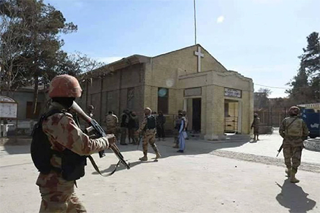 Co P-Peshawar _Quetta -Bethal -Memorial -Church -Terror -Attack -171217-soldiers -security -after -attack