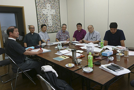 NSKK_Bp -Augustine -Kobayashi -Kobe -diocesan -officers -flood -relief _460x 307