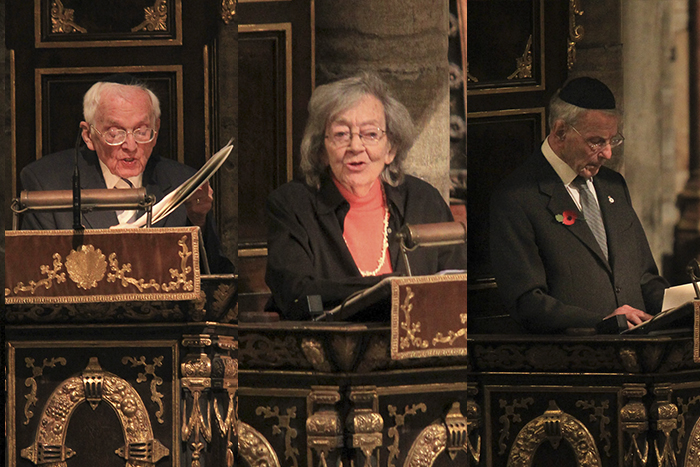 Andrew -Dunsmore -Picture -Partnership -WAbbey _Kristallnacht -survivors -Freddie -Knoller -Bea -Green -Leslie -Brent -Westminster -Abbey -80-anniversary