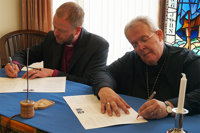Ci W_Wales -Finland -ecumenical -partnership -Bps -Teemu -Laajasalo -Helsinki --Gregory -Cameron -St -Asaph -June -2019-b _700x 467